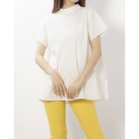 Ranan/ラナン RANAN 綿混バックボタンハイネックサッカーブラウス/504643348