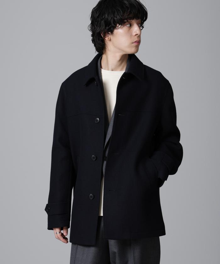 セール 30%OFF】ウールカシミヤ二重織りメルトンカーコート