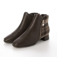 Pitti/ピッティ Pitti サイドファスナースクエアショートブーツ/506921371