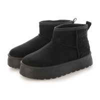HUSKY SELECT/ハスキー HUSKY KITSON キラキラ ホットフィクス フェイクムートンファー 防寒 厚底 ショート ブーツ/506922918