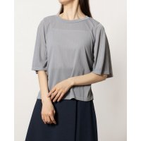 12Twelve Agenda/トゥエルブアジェンダ 12Twelve Agenda エアリーランダムプリーツ5分袖カットソープルオーバー/507022156