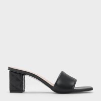 CHARLES & KEITH/パッフィー ワイドストラップキルトヒールミュール/507031693