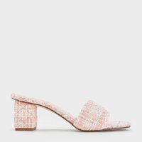 CHARLES & KEITH/パッフィー ワイドストラップキルトヒールミュール/507031693