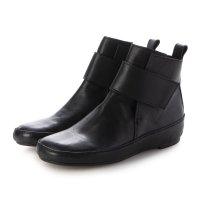 SAYA/サヤ SAYA フラット本革オブリークプラット製法ベロクロショートブーツ/507031772