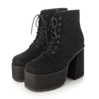 Mafmof/マフモフ Mafmof 【厚底】チャンキーヒールレースアップブーツ MF406/507031963