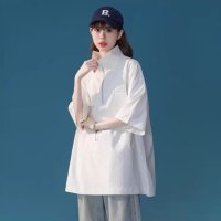 Belle Cie/ベルシー Belle Cie Tシャツ ハーフジップ 半袖 薄手 快適 5分袖 ストリート レディース 夏 シンプル ポケット オーバーサイズ 大きいサイズ ゆ/507032282