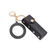 REAL STYLE/リアルスタイル REAL STYLE リップケース ミラー付き フェイクレザー 鏡付き キーホルダー ポーチ 小物入れ メイク 化粧 口紅 レディース おしゃれ/507032559