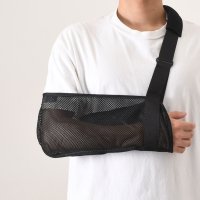 REAL STYLE/リアルスタイル REAL STYLE アームホルダー 骨折 アームスリング 三角巾 ギプス 腕吊り 左右兼用 メッシュ 通気性 夏 軽い おしゃれ ブラック 黒/507032662