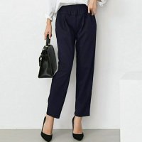 REAL STYLE/リアルスタイル REAL STYLE テーパードパンツ 裏起毛 レディース 50代 40代 あったか 体型カバー 美脚 ウエストゴム 通勤 OL オフィス 防寒/507033011