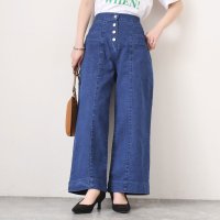 REAL STYLE/リアルスタイル REAL STYLE デニム パンツ ワイド レディース 40代 30代 体型カバー ウエストゴム おしゃれ シンプル 着回し ジーンズ ジーパ/507033014