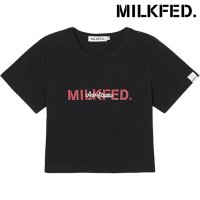 MILK FED/ミルクフェド MILKFED. AQO STUDIO SPACE FITTED TEE BLACK [103241011017]/507033243