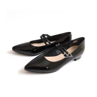 pointer/【本革】 パンプス ストラップ付きローヒールパンプス 日本製 本革 痛くない 快適 黒 靴 レディース PO－PTN211/507033507