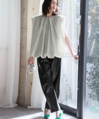 ELFRANK/エルフランク ELFRANK ふくれジャガードバルーンヘムノースリーブブラウス【洗える】/507033624