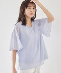 Alotta/【接触冷感】インナー付フレアー袖タックブラウス/507034494