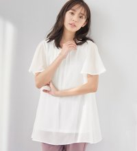 Alotta/【接触冷感】インナー付シフォンタックチュニック/507034497
