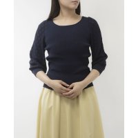 12Twelve Agenda/トゥエルブアジェンダ 12Twelve Agenda レース編みスリーブリブニットプルオーバー/507034655