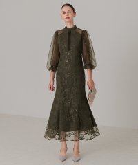 Leja/レジャ Leja パールパフスリーブレーススパンコール刺繍マーメイドドレス美脚効果結婚式 パーティードレス 成人式 20代 30代 40代/507037987