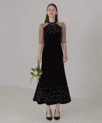 Leja/レジャ Leja シアースリーブパールビジューベロアマーメイドドレス美脚効果結婚式 パーティードレス 成人式 20代 30代 40代/507037988