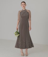 Leja/レジャ Leja シアースリーブパールビジューベロアマーメイドドレス美脚効果結婚式 パーティードレス 成人式 20代 30代 40代/507037988