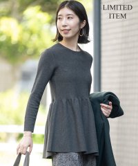 NIJYUSANKU（SMALL SIZE）/【Sサイズ限定】ヴィスコースストレッチ ペプラムデザイン ニット/507038648