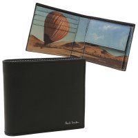 Paul Smith/ポールスミス Paul Smith 二つ折り財布 ブラック ブルー メンズ PAUL SMITH M1A4833 MBALLO 79/507038902
