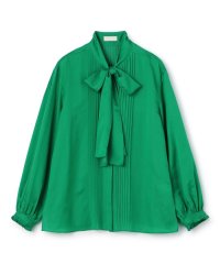 Ballsey/コットンシルクサテン ピンタックボウタイブラウス/507038954