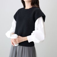 Aletta vita/アレッタ ヴィータ Aletta vita バックデザインナイロンフェザーフレンチニットプルオーバー/507039610