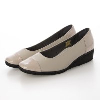 Figurino/フィグリーノ Figurino【本革/幅広4E】エナメルコンビ ウェッジソールパンプス 幅広 4E/507040084