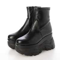 Mafmof/マフモフ Mafmof Mafmof(マフモフ)10cm厚底ボリュームソールストレッチショートブーツ/507040127