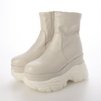 Mafmof/マフモフ Mafmof Mafmof(マフモフ)10cm厚底ボリュームソールストレッチショートブーツ/507040127