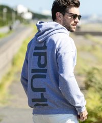 1PIU1UGUALE3 RELAX/ウノ ピゥ ウノ ウグァーレ トレ リラックス 1PIU1UGUALE3 RELAX バックビッグロゴ裏起毛プルオーバーパーカー/504454705