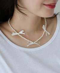 BLUEEAST/ブルーイースト BLUEEAST リボン付きパールネックレス/506894218