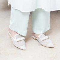 Launa lea/ラウナレア Launa lea リボンチュールフラットミュール(0561)/507043578