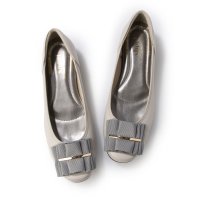 SHOEL/シュール SHOEL 本革スクエアリボンパンプス/507043799