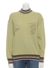 GIPSY BLUE/ジプシーブルー GIPSY BLUE ロゴPTリブバイカラーワイドストレッチニット/507044016
