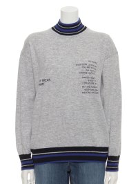 GIPSY BLUE/ジプシーブルー GIPSY BLUE ロゴPTリブバイカラーワイドストレッチニット/507044016