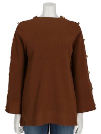 Pizzo Bianco/ピッツオ ビアンコ Pizzo Bianco 金ボタン付セーター/507044096