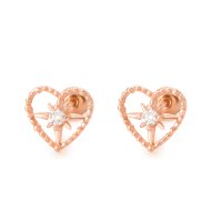 Noelmarket/ノエルマーケット Noelmarket ピアス 金属アレルギー対応 ハート オープンハート つけっぱなし 18k シンプル 仕事 人気 上品 パーティー 誕生日/507044875