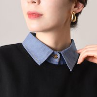 REAL STYLE/リアルスタイル REAL STYLE 付け襟 つけ襟 レディース ダンガリーシャツ デニム インナー ブラウス 重ね着風 レイヤード おしゃれ 韓国 春夏 秋冬/507045109