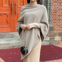 REAL STYLE/リアルスタイル REAL STYLE ポンチョ ニット ケープ レディース 大判 ロング ウール混 暖かい レイヤード 重ね着 おしゃれ かわいい 秋 冬 通勤/507045309