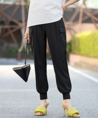 ELFRANK/エルフランク ELFRANK サテンバックスリットジョガーパンツ【洗える】/507046013