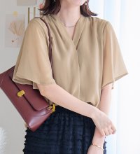 Alotta/【接触冷感】インナー付スキッパーブラウス/507046976