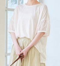 Viola e Viola/【5つの機能付】ボリューム袖シフォン切替Ｔシャツ/507046979