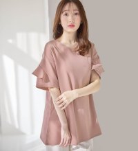 Alotta/アロッタ Alotta フリル袖Tシャツチュニック/507046993