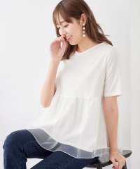 Alotta/アロッタ Alotta 上品チュールペプラムTシャツ/507046995