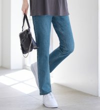 Viola e Viola/ヴィオラ エ ヴィオラ Viola e Viola のび心地すっきり楽ちんデニムチュニックパンツ/507047022