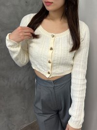 eimy istoire/エイミーイストワール eimy istoire Heart ボタン ニットショートカーディガン/507047105
