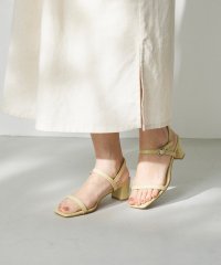 Menue/メヌエ Menue スクエアトゥ チャンキーヒール ストラップサンダル/507047189