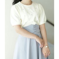 F.i.n.t/フィント F i.n.t パール&ビジューフラワーカットトップス【洗える】/507047683