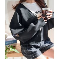 KOBE LETTUCE/コウベレタス KOBE LETTUCE 袖オーガンジー切替ニットカーディガン [C7023]/507048306
